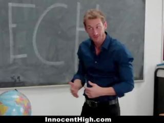 InnocentHigh - Shy sweetheart Fucks Her Speech Teacher