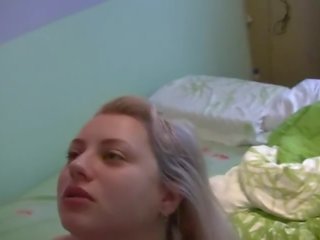 Young Russian family fucking in the bedroom and records a dirty film tape